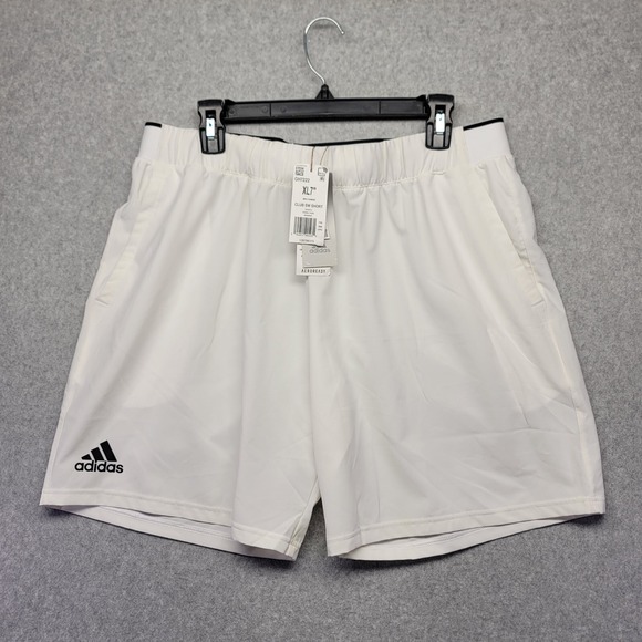 Adidas‎ GH7222 Tennis Shorts Men's XL 7" Club SW Aeroready Sports White Athletic - Picture 1 of 8